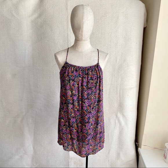 Parker Silk Sleeveless Floral Print Mini Dress - Picture 2 of 8